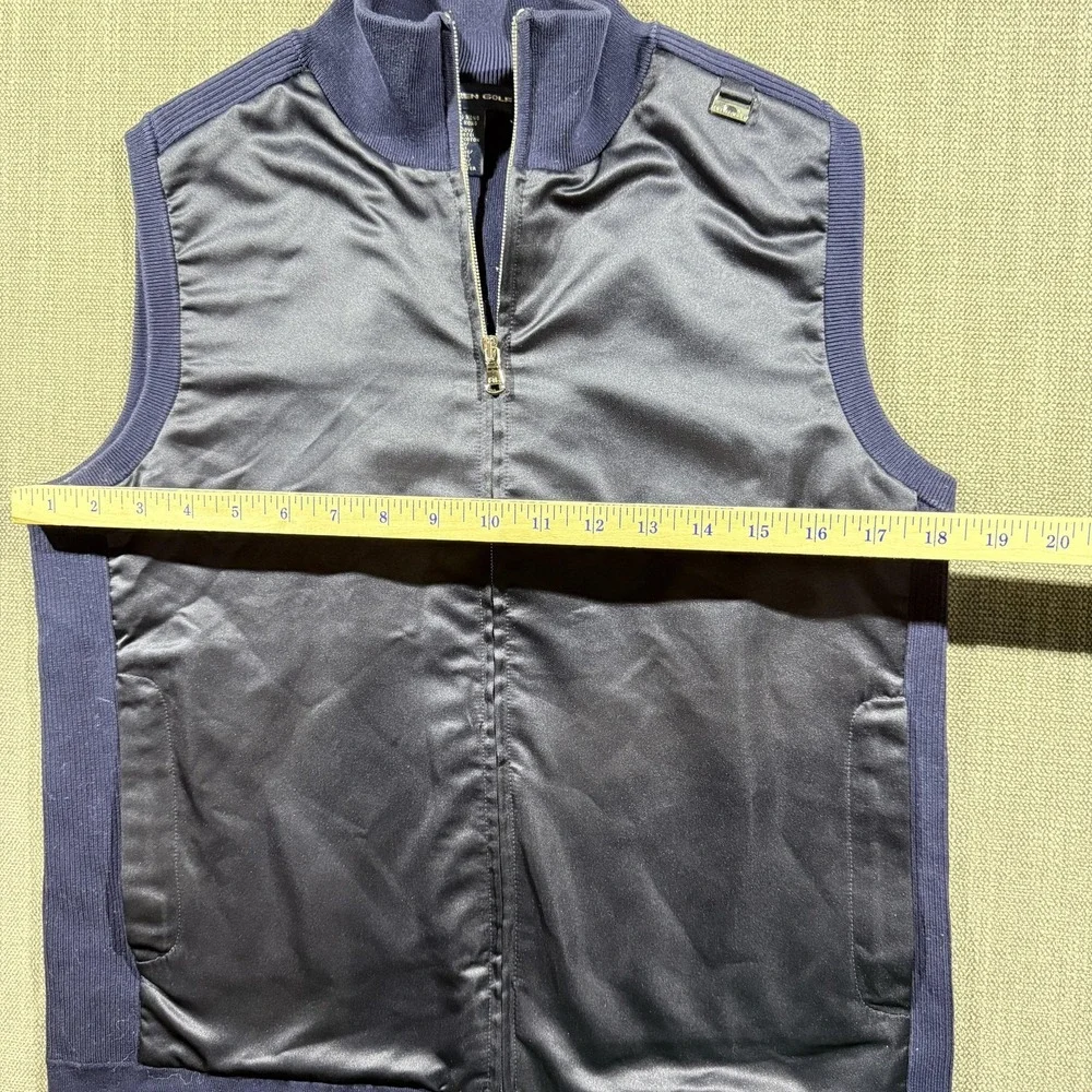 Ralph Lauren Golf Vest Mens Large Blue Full Zip Windbreaker Lightweight Pockets